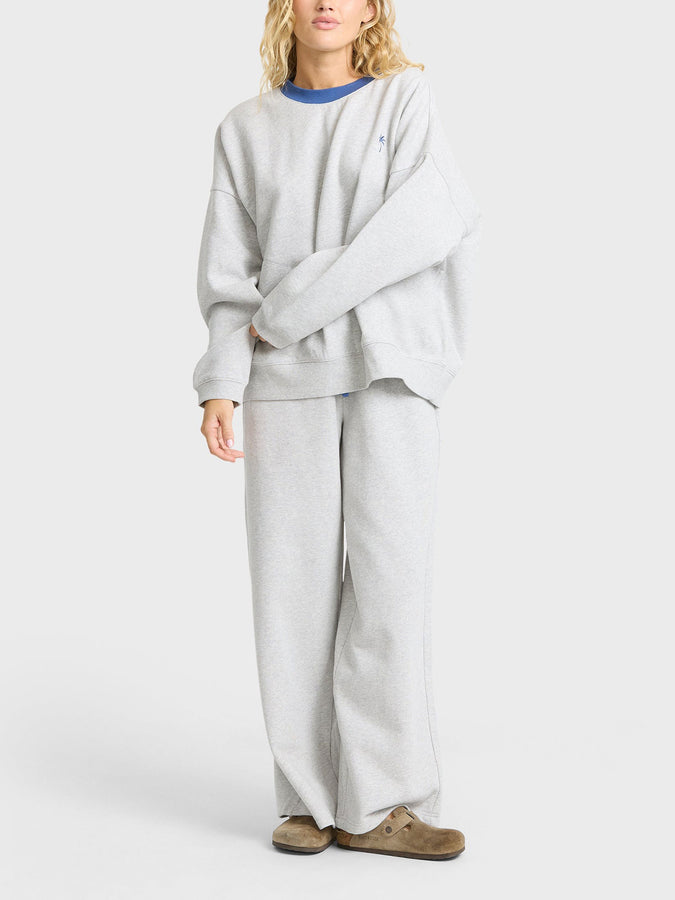 Billabong Sunset Palm Crewneck Sweatshirt Fall 2026 | HEATHER GREY (HGY)