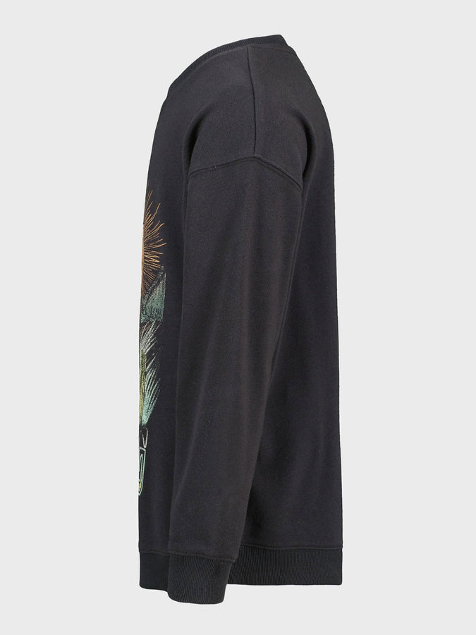 Billabong Making Waves Black Crewneck Sweatshirt Fall 2026 | BLACK SANDS (020)