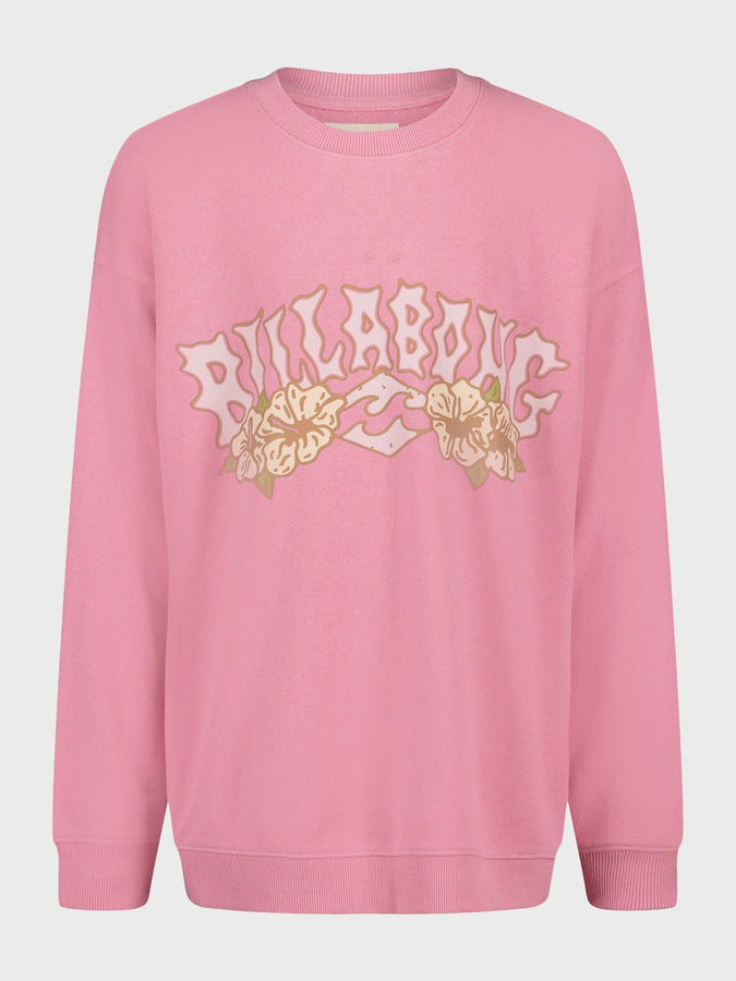 Billabong Making Waves Pink Crewneck Sweatshirt Fall 2026 | FUCHSIA PINK (662)