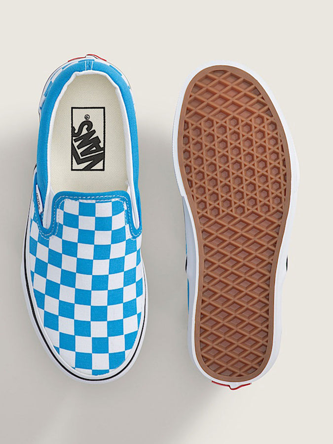 Vans Classic Slip-On Color Theory Bright Azure Checkerboard Shoes Spring 2026 | BRIGHT AZURE (FNM)