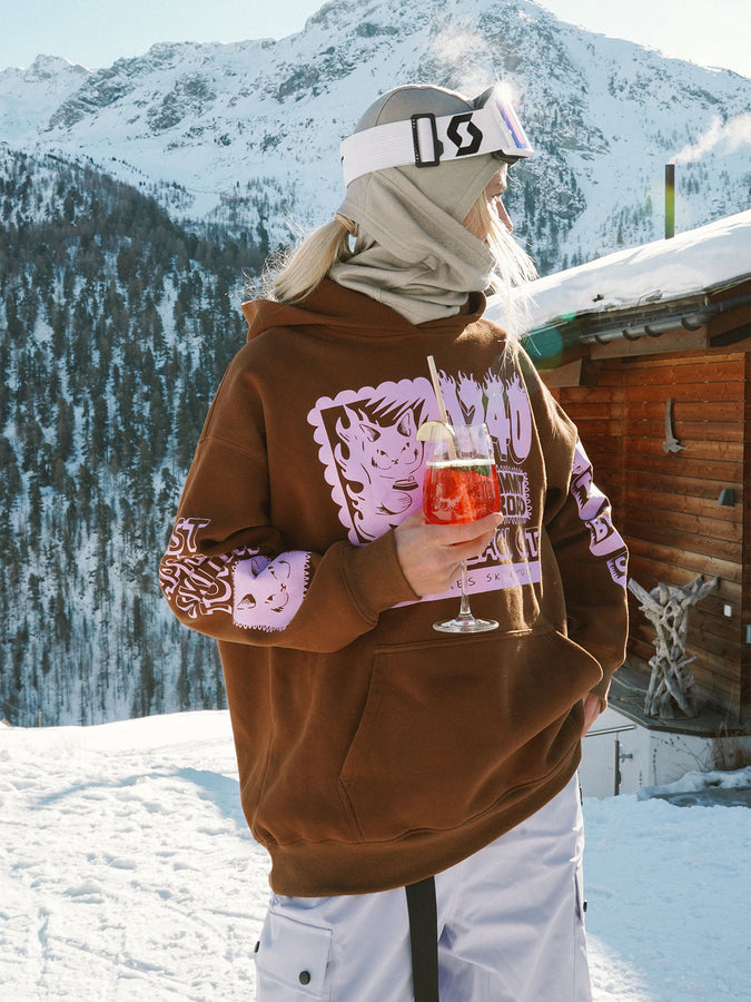 Notice The Reckless Black Cat Oversized Hoodie Holiday 2026 | BROWN
