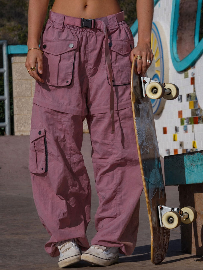 Notice The Reckless Burgundy Zip-Off Pants Fall 2026 | BURGUNDY