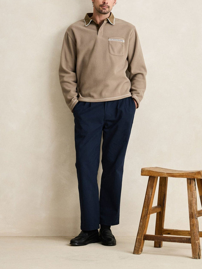Rhythm Ladder Polar Long Sleeve Polo Fall 2026 | STONE