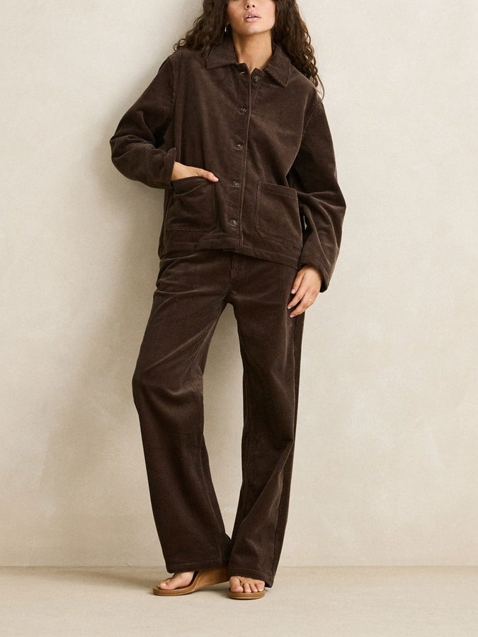 Rhythm Luca Cord Shacket Jacket Fall 2026 | CHOCOLATE