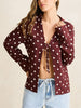 Rhythm Polka Dot Tie Front Long Sleeve Top Fall 2026