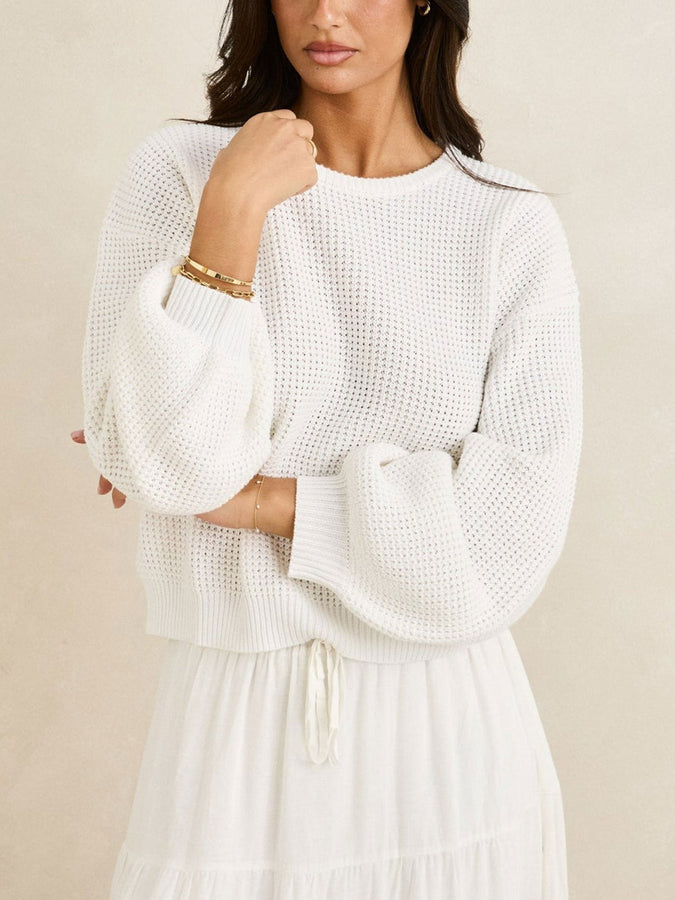 Rhythm Classic Knit Sweater Fall 2026 | WHITE