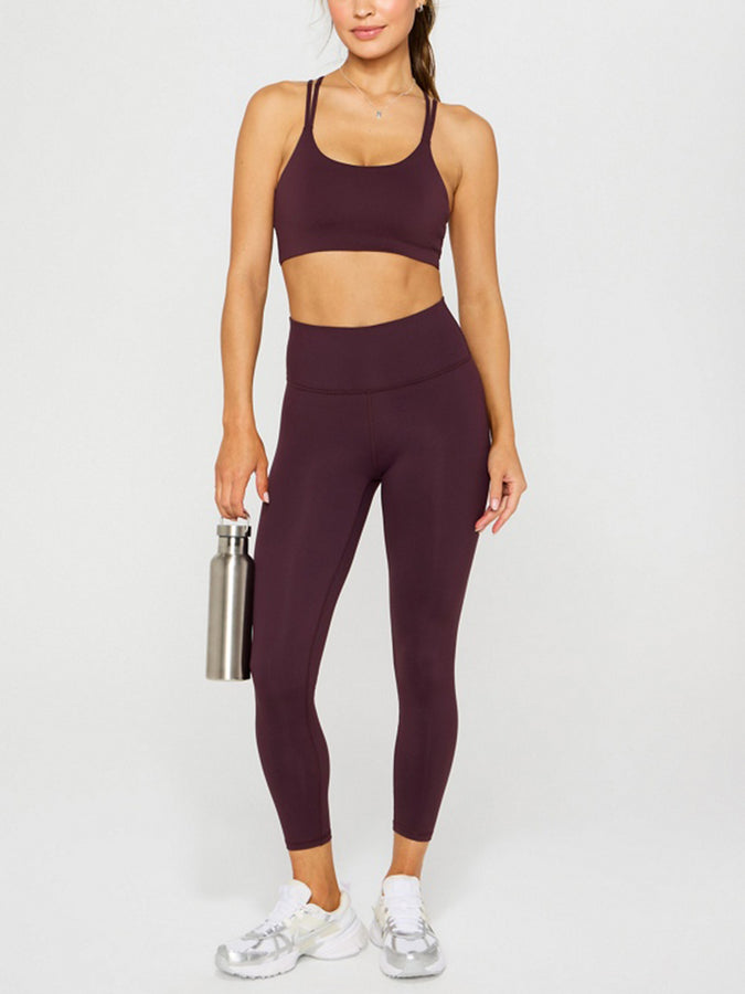 Fabletics Define High-Waisted 7/8 Leggings Fall 2026 | OXBLOOD