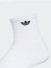 Adidas Originals Trefoil 2.0 Quarter White/Black 6 Pack Socks