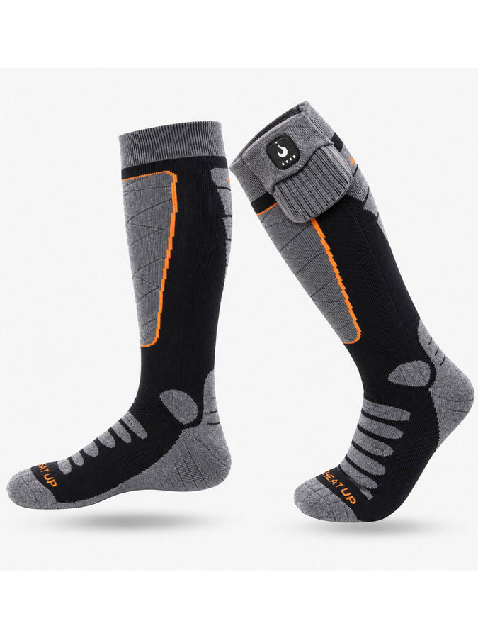 Heat Up Mountain Heated Merino Wool Snow Socks | GREY