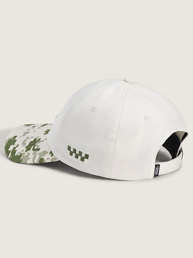 Vans Check Side Curved Bill Jockey Strapback Hat | NEUTRAL OLV/MARSHMALLOW (GCY)
