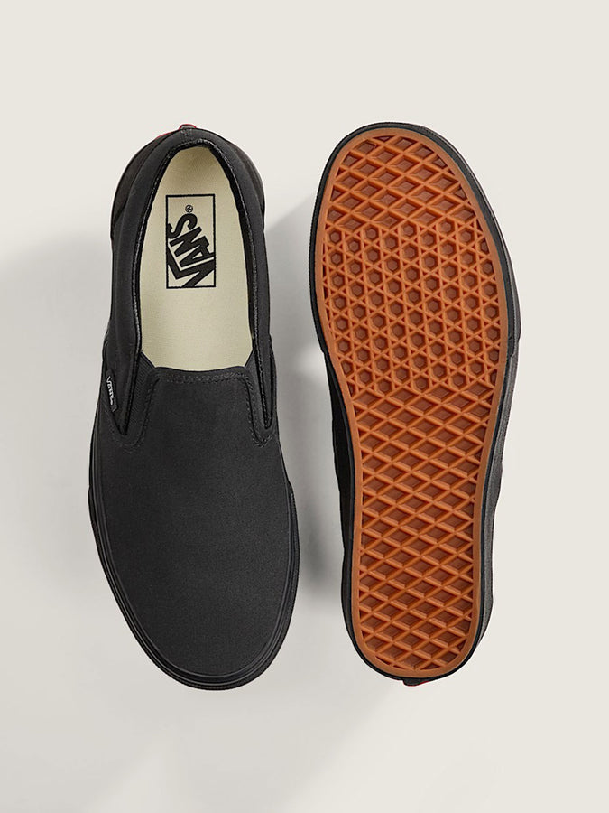 Vans Classic Slip-On Black/Black Shoes | BLACK/BLACK (BKA)
