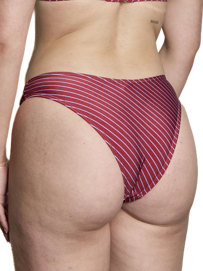 Nana Goergette Burgundy Lilac Stripes Bikini Bottom Summer 26 | BURGUNDY LILAC STRIPES (AOP76)