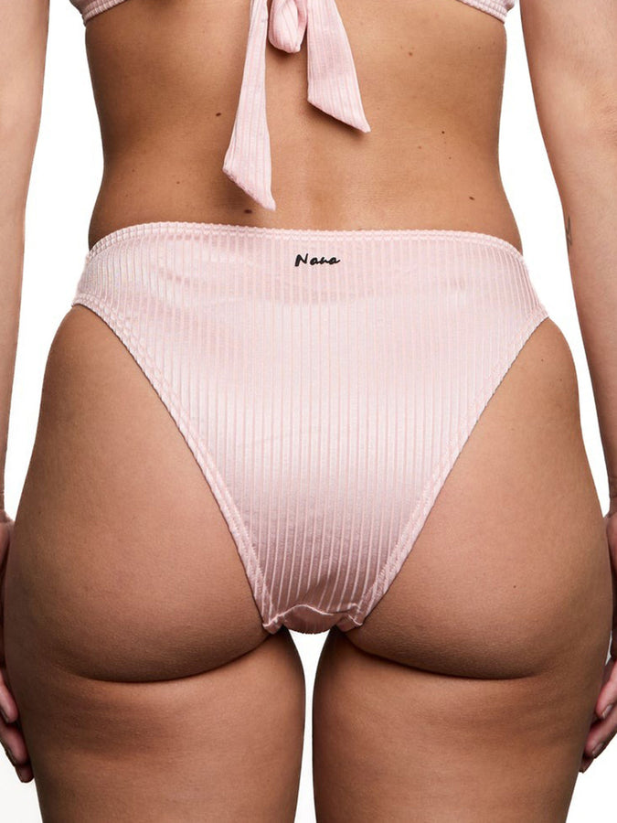 Nana The Brand Florence Shiny Rib Bikini Bottom Spring 2026 | PASTEL PINK