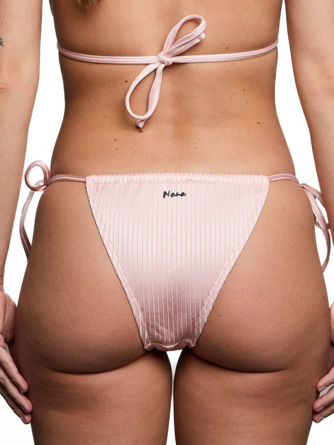 Nana The Brand Mika Shiny Rib Bikini Bottom Spring 2026 | PASTEL PINK