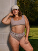 Nana The Brand Genevieve Shiny Rib Bikini Bottom Spring 2026