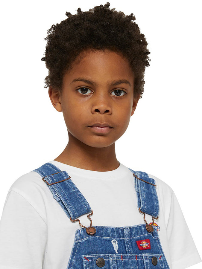 Dickies Denim Bib Overalls (Youth 7-14) Spring 2026 | STONEWASHED INDIGO BLUE (SNB)