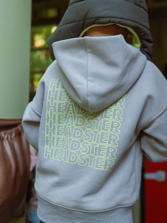 Headster Back Neon Hoodie Fall 2026 | GREY MIX