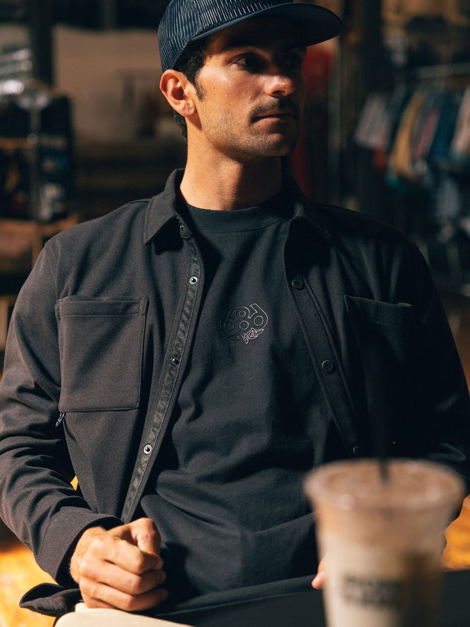 686 Whisper Knit Flannel L/S Buttondown Shirt Fall 2026 | BLACK (BLK)