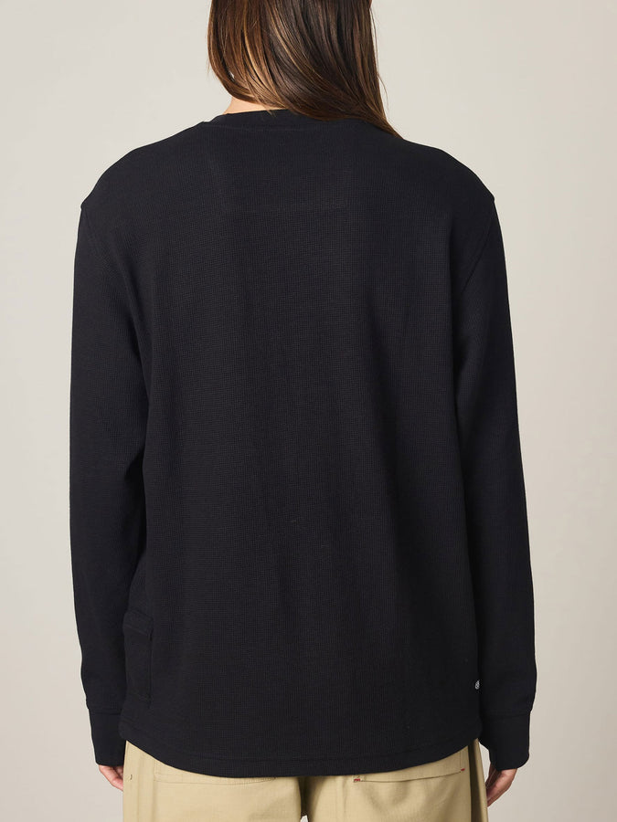 686 Let's Chill Waffle Long Sleeve T-Shirt Fall 2026 | BLACK (BLK)