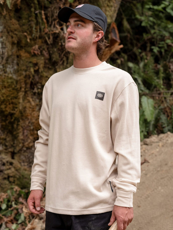 686 Let's Chill Waffle Long Sleeve T-Shirt Fall 2026 | LIMESTONE (LMST)
