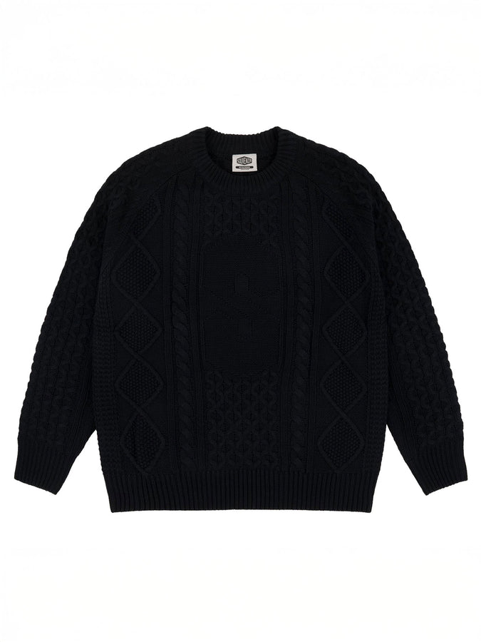 Souvenir Engineered Cable Knit Sweater Winter 2026 | BLACK