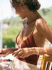 ES Rustic Cinnamon Deep V-Neck Beads O-P Swimsuit Summer 2026