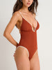 ES Rustic Cinnamon Deep V-Neck Beads O-P Swimsuit Summer 2026