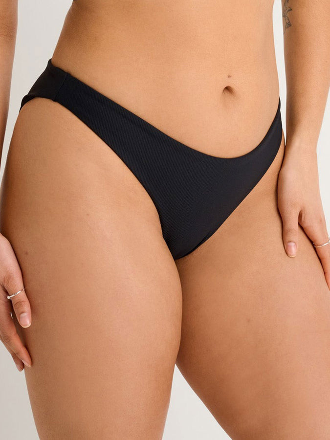 Everyday Sunday Recycled Rib High Bikini Bottom Spring 2026 | BLACK