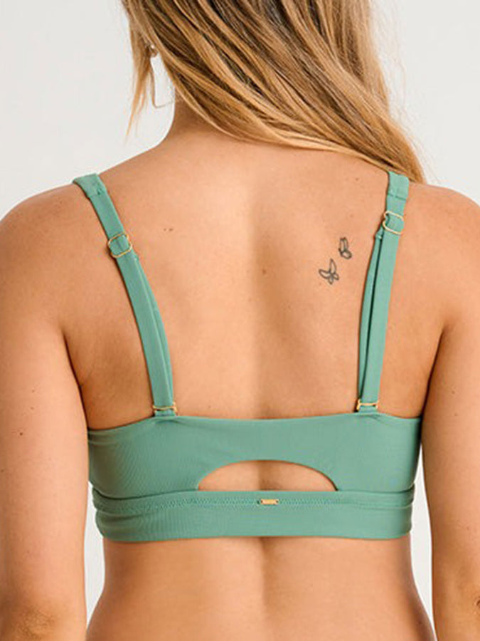 ES Frost Green Recycled Rib Open Back Bikini Top Summer 2026 | FROST GREEN