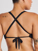 ES Black Basic Crop D-Cup Wrap Bikini Top Spring 2026