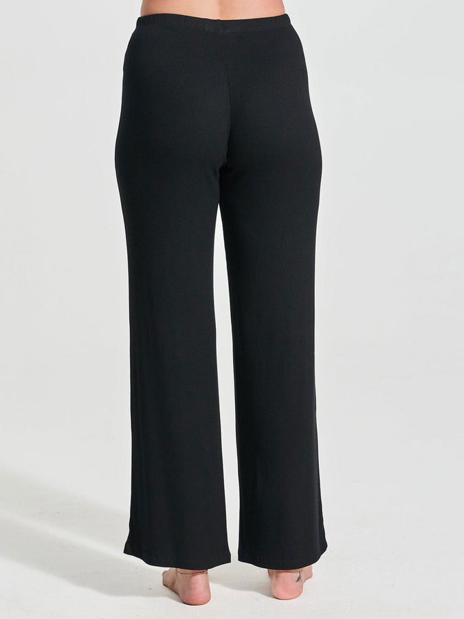 Everyday Sunday Lounge Wide Rib Pants Fall 2026 | BLACK
