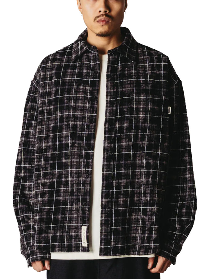 Woodbird Jong Wash Check L/S Buttondown Shirt Fall 2026 | BLACK/WHITE