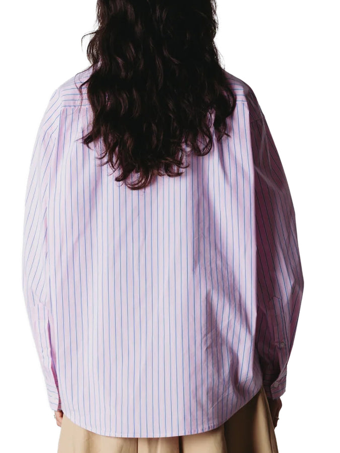 Woodbird Liva Stripe Long Sleeve Buttondown Shirt Fall 2026 | PINK