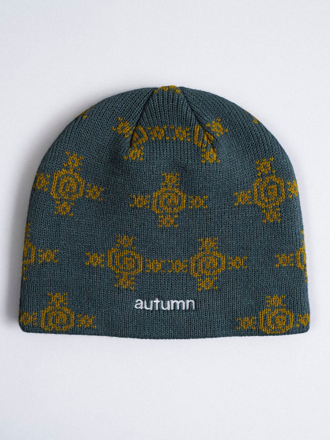 Autumn Glyphs Beanie | SLATE