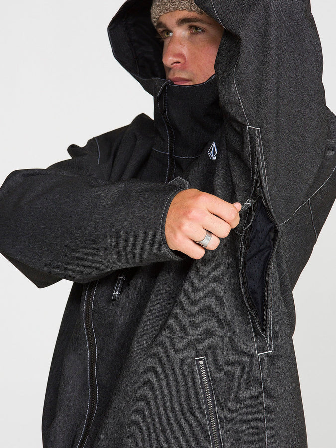 Volcom Top Stitch 2027 – Shell Jacket | BLACK DENIM (BD0)