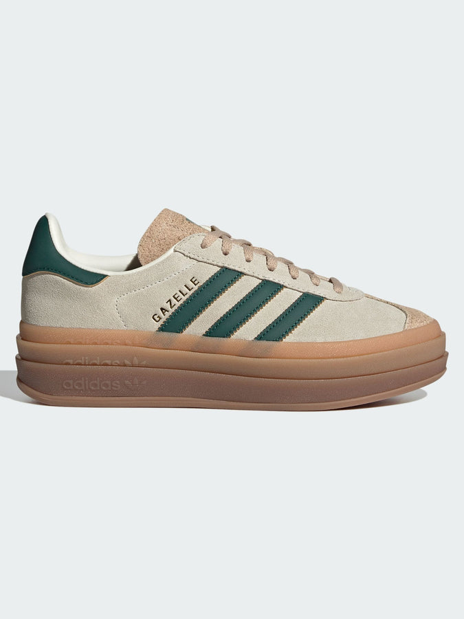 Adidas Gazelle Bold Cream White/Collegiate Green/Magic Beige Shoes | CREAM WHITE/GREEN/MAGIC BEIGE