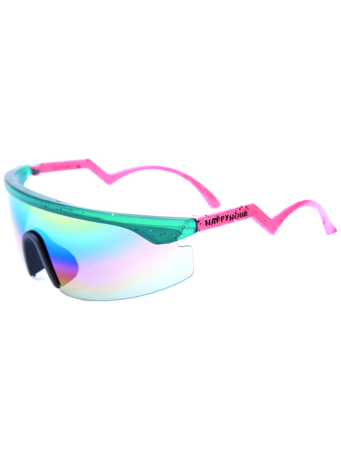 Happy Hour Accelerators Sunglasses 2025 | PROVOST TEAL PINK SPLATTER