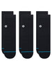 Stance Icon Quarter Black 3 Pack Socks