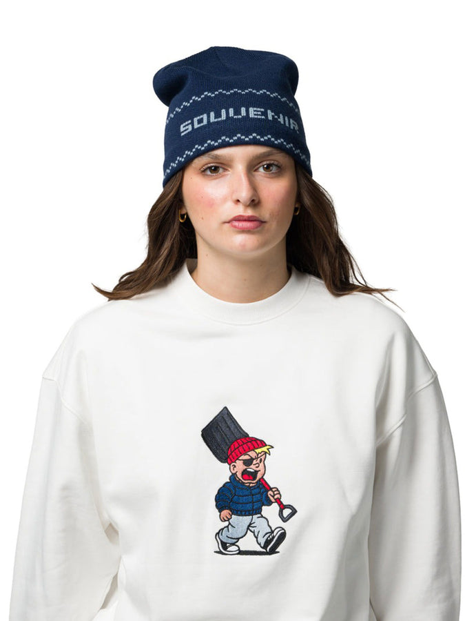 Souvenir Jacquard Skully Beanie | NAVY