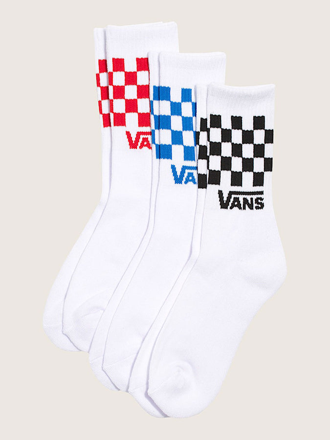 Vans Classic Check 3 Pack Socks | WHITE (WHT)