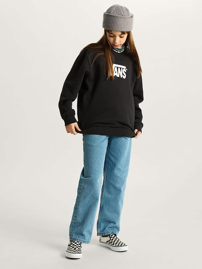 Vans Stretch Logo Crewneck Sweatshirt Fall 2026 | BLACK/WHITE (Y28)