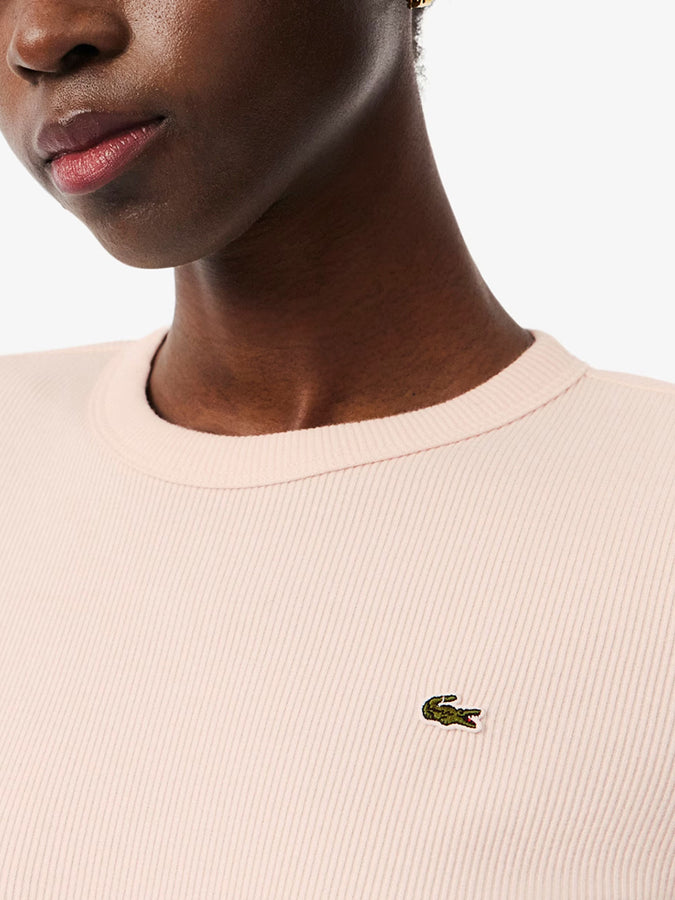 Lacoste Slim Fit Ribbed Long Sleeve T-Shirt Fall 2026 | PINK (N6I)