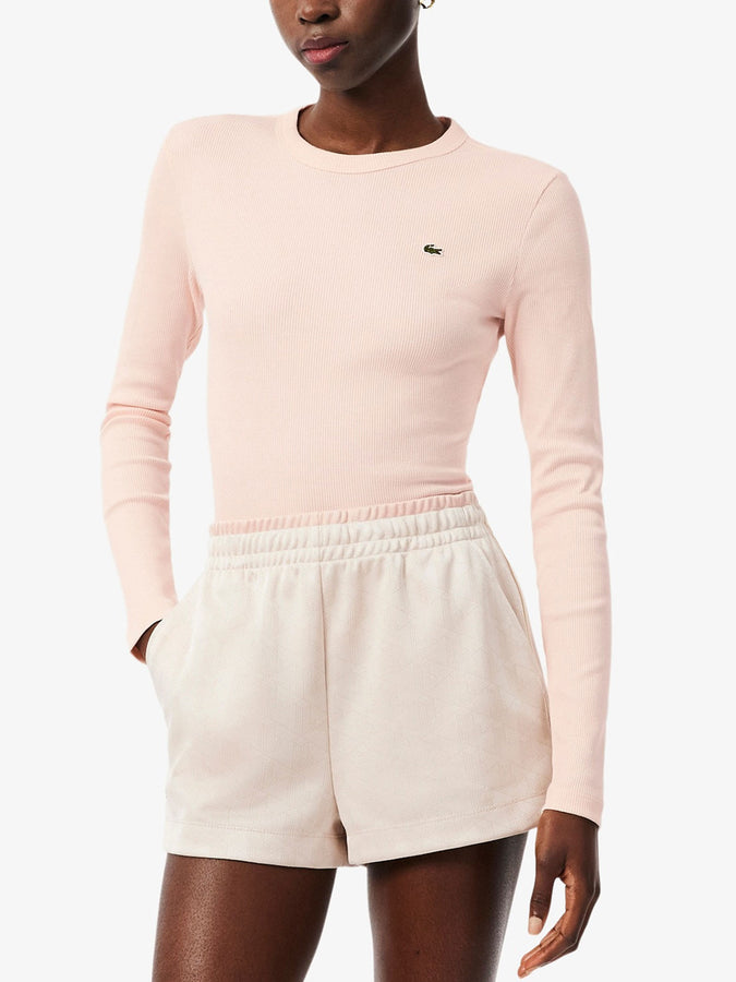 Lacoste Slim Fit Ribbed Long Sleeve T-Shirt Fall 2026 | PINK (N6I)