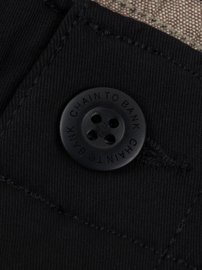 Chain To Bank Cut Clean Chino Pants Fall 2027 | BLACK