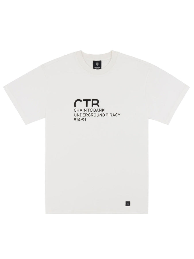 Chain To Bank Underground Piracy T-Shirt Fall 2026 | WHITE
