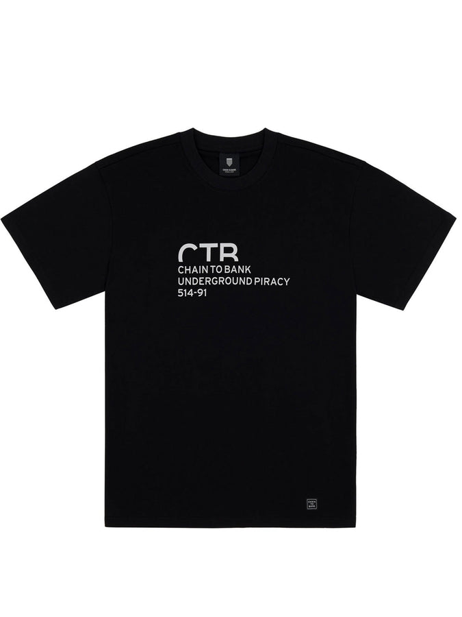 Chain To Bank Underground Piracy T-Shirt Fall 2026 | BLACK
