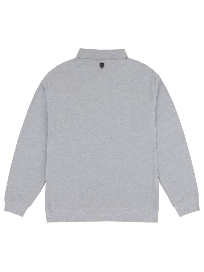 Chain To Bank Solid AF Long Sleeve Polo Fall 2027 | HEATHER GREY