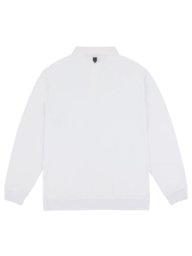 Chain To Bank Solid AF Long Sleeve Polo Fall 2027 | WHITE