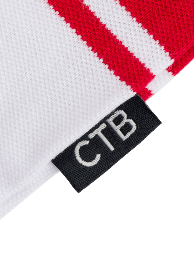 Chain To Bank Strife Stripe Long Sleeve Polo Fall 2027 | RED