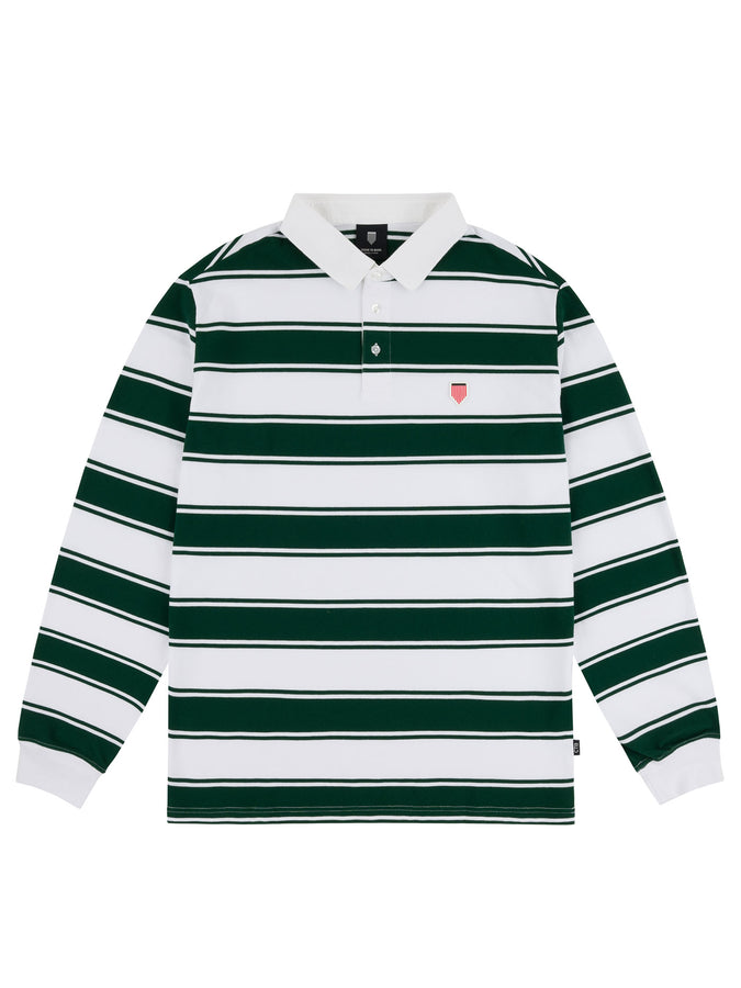Chain To Bank Strife Stripe Long Sleeve Polo Fall 2027 | GREEN